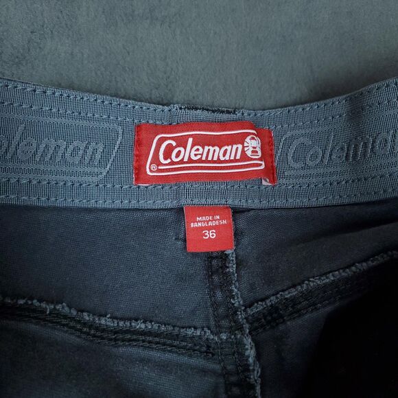 Coleman Cargo Shorts Lot of 2 Mens 36 Khaki Gray Canvas Workwear Outdoor - Picture 11 of 15